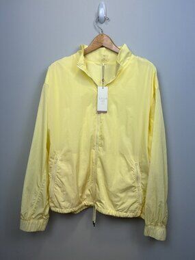 NWT CALIA Golf Lemon Chiffon Full Zip Windbreaker Jacket XXL Lightweight